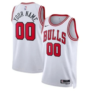 Chicago Bulls Éclatant Nike Unisex Swingman Custom Jersey White Association Edition