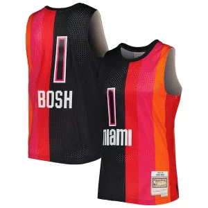 Chris Bosh Miami Heat Hardwood Classics 2011/12 Splendide Split Swingman Jersey Black/Red