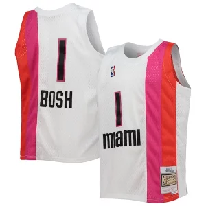 Chris Bosh Miami Heat Youth 2011/12 Hardwood Classics Swingman Jersey Charming White