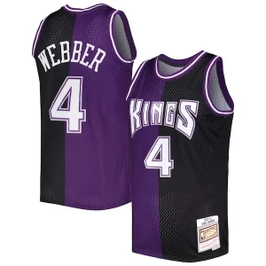 Chris Webber Sacramento Kings Hardwood Classics Collectible 2000/01 Split Swingman Jersey Purple/Black