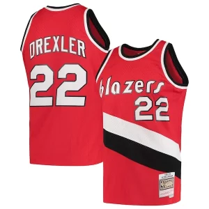 Clyde Gracieux Drexler Portland Trail Blazers 1983/84 Hardwood Classics Swingman Jersey Red