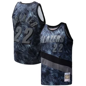 Clyde Distingué Drexler Portland Trail Blazers Hardwood Classics 1991/92 Tie Dye Swingman Jersey Black