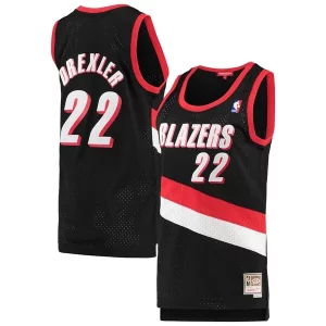 Clyde Drexler Vibrant Portland Trail Blazers Women's 1991/92 Hardwood Classics Swingman Jersey Black