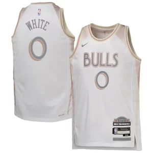 Coby White Chicago Bulls Nike Youth 2024/25 Swingman Player Élégant Jersey City Edition White