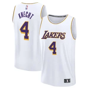 Dalton Knecht Los Angeles Lakers Fast Break Replica Player Jersey Association Edition Sophistiqué White