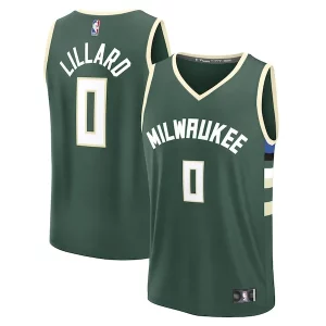 Damian Lillard Milwaukee Bucks Youth Fast Break Replica Player Jersey Icon Authentique Edition Hunter Green