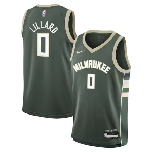 Damian Lillard Milwaukee Stylish Bucks Nike Youth Swingman Jersey Icon Edition Hunter Green