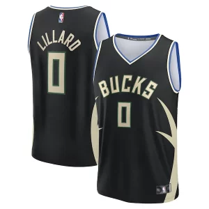 Damian Lillard Milwaukee Bucks Youth Premium Fast Break Replica Player Jersey Statement Edition Black