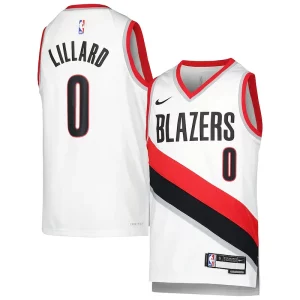 Damian Lillard Portland Éclatant Trail Blazers Nike Youth Swingman Jersey Association Edition White