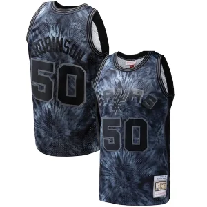 David Robinson San Antonio Spurs Splendide Hardwood Classics 1998/99 Tie Dye Swingman Jersey Black