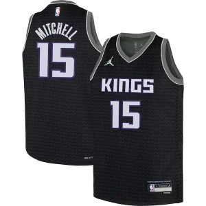 Davion Mitchell Sacramento Kings Jordan Brand Youth Premium Swingman Jersey Statement Edition Black