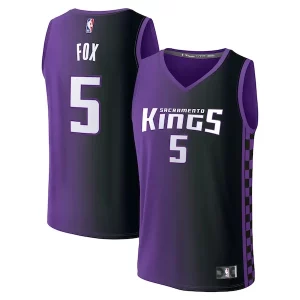 De'Aaron Fox Sacramento Kings Fast Break Replica Player Jersey Statement Edition Exclusif Purple