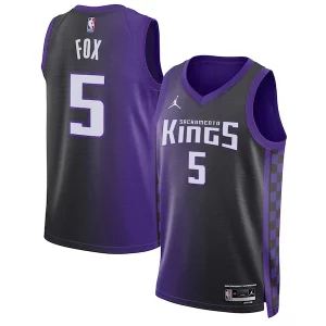 De'Aaron Fox Sacramento Kings Jordan Brand Unisex Swingman Collectible Jersey Statement Edition Purple