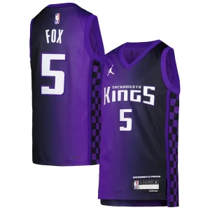 De'Aaron Fox Sacramento Kings Gracieux Jordan Brand Youth Swingman Jersey Statement Edition Purple