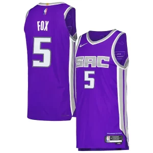 De'Aaron Fox Sacramento Kings Nike Authentic Player Jersey Prime Icon Edition Purple