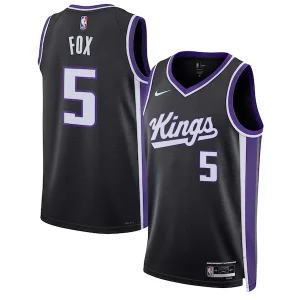 De'Aaron Fox Sacramento Kings Uniques Nike Unisex Swingman Jersey Icon Edition Black/White
