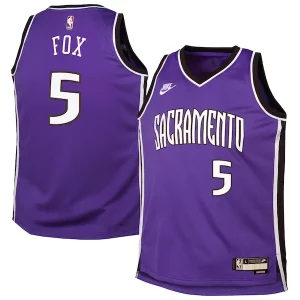 De'Aaron Fox Sacramento Kings Nike Youth 2024/25 Swingman Jersey Purple Classic Edition Gracieux