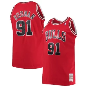 Dennis Rodman Chicago Bulls 1997/98 Big & Tall Hardwood Classics Authentique Swingman Jersey Red