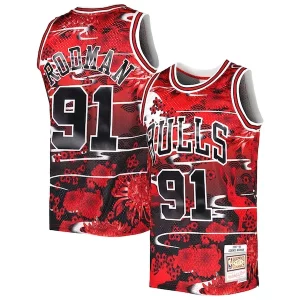 Dennis Rodman Chicago Bulls 1997/98 Hardwood Classics Superbe Lunar New Year Swingman Jersey Red