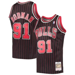 Dennis Rodman Stylish Chicago Bulls Hardwood Classics Swingman Jersey Black