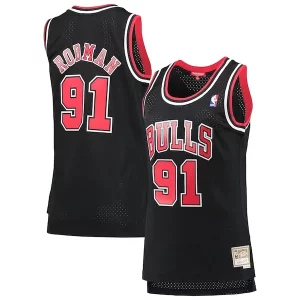 Dennis Rodman Élégant Chicago Bulls Women's Hardwood Classics Swingman Jersey Black