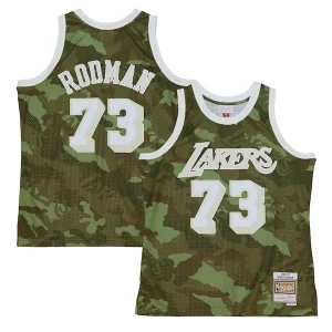 Dennis Rodman Los Refiné Angeles Lakers Hardwood Classics 1998/99 Ghost Green Swingman Jersey Camo