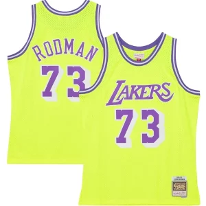 Dennis Rodman Los Élégant Angeles Lakers Hardwood Classics 1998/99 Tropical Swingman Jersey Neon Yellow