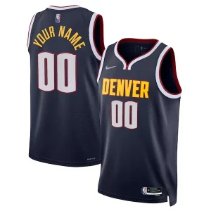 Denver Nuggets Nike 2021/22 Diamond Swingman Custom Jersey Icon Edition Dashing Navy