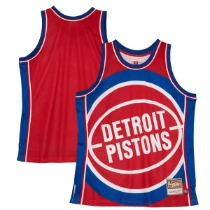 Detroit Pistons Hardwood Classics Blown Out Fashion Haut de gamme Jersey Red