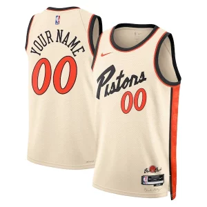 Detroit Pistons Nike Unisex 2024/25 Custom Swingman Jersey City Charming Edition White