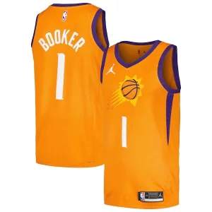 Devin Booker Phoenix Suns Jordan Distingué Brand Swingman Player Jersey Statement Edition Orange