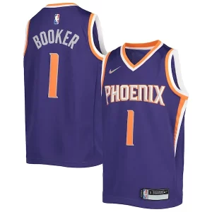 Devin Booker Phoenix Suns Nike Youth 2021/22 Refiné Diamond Swingman Jersey Icon Edition Purple