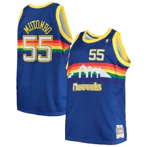 Dikembe Mutombo Denver Nuggets 1991/92 Big & Tall Hardwood Classics Swingman Jersey Royal Commémoratif