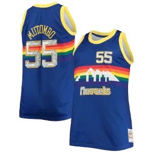 Dikembe Mutombo Denver Nuggets Big & Haut de gamme Tall 1991/92 NBA 75th Anniversary Diamond Swingman Jersey Blue