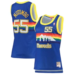 Dikembe Mutombo Denver Nuggets Women's 1991/92 Hardwood Classics Swingman Jersey Éclatant Royal