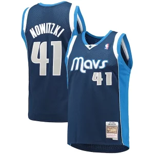 Dirk Nowitzki Dallas Mavericks 2011/12 Hardwood Classics Swingman Commémoratif Jersey Navy