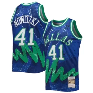 Dirk Nowitzki Dallas Mavericks Hardwood Classics 1998/99 Hyper Hoops Swingman Jersey Blue Collectible