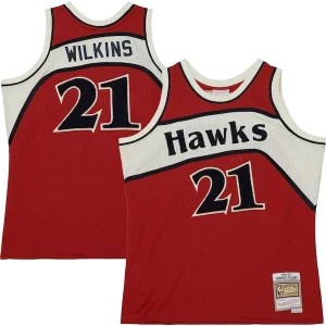 Dominique Wilkins Atlanta Hawks 1986/87 Stylish Hardwood Classics Off Court Swingman Jersey Red
