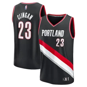 Donovan Clingan Portland Trail Blazers 2024 NBA Draft Fast Break Player Vibrant Jersey Icon Edition Black