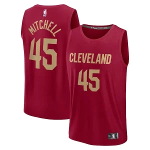 Donovan Mitchell Cleveland Cavaliers Youth Fast Break Replica Player Classique Jersey Icon Edition Wine