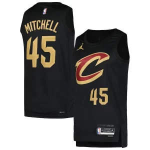 Donovan Mitchell Cleveland Cavaliers Jordan Brand Swingman Player Vibrant Jersey Statement Edition Black