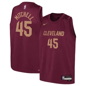 Donovan Mitchell Cleveland Cavaliers Nike Youth Swingman Jersey Confortable Icon Edition Wine