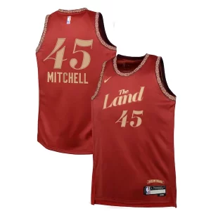 Donovan Mitchell Cleveland Cavaliers Nike Youth Swingman Replica Jersey Exclusif City Edition Wine