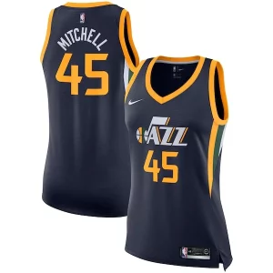 Donovan Mitchell Utah Jazz Charming Nike Women's Swingman Jersey Icon Edition Navy