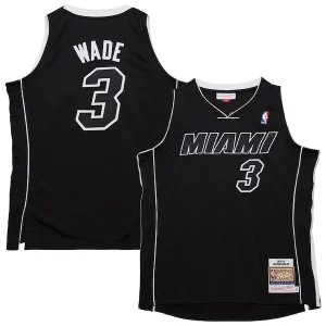 Dwyane Wade Miami Heat 2011/12 Hardwood Classics Gracieux Authentic Jersey Black
