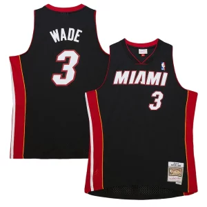 Dwyane Wade Miami Heat Hardwood Classics Swingman Jersey Black Commémoratif