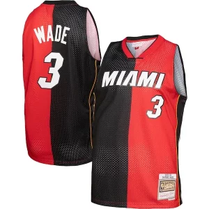 Dwyane Wade Miami Heat Hardwood Distingué Classics 2005/06 Split Swingman Jersey Black/Red