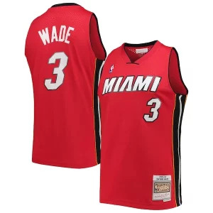 Dwyane Wade Miami Premium Heat Hardwood Classics Swingman Jersey Red