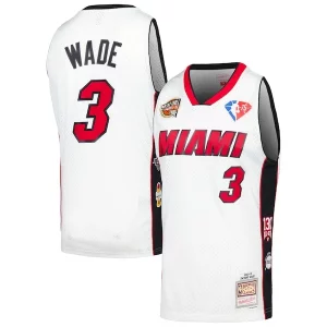 Dwyane Wade Miami Heat Unisex Hall of Fame Class of Exceptionnel 2023 Throwback Swingman Jersey White