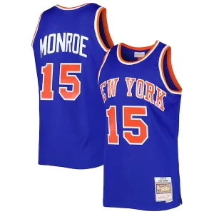 Earl Monroe New York Knicks 2001/02 Hardwood Classics Dashing Swingman Jersey Blue